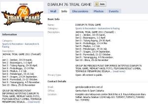 Jadwal Lengkap Djarum 76 Trial Game 2011